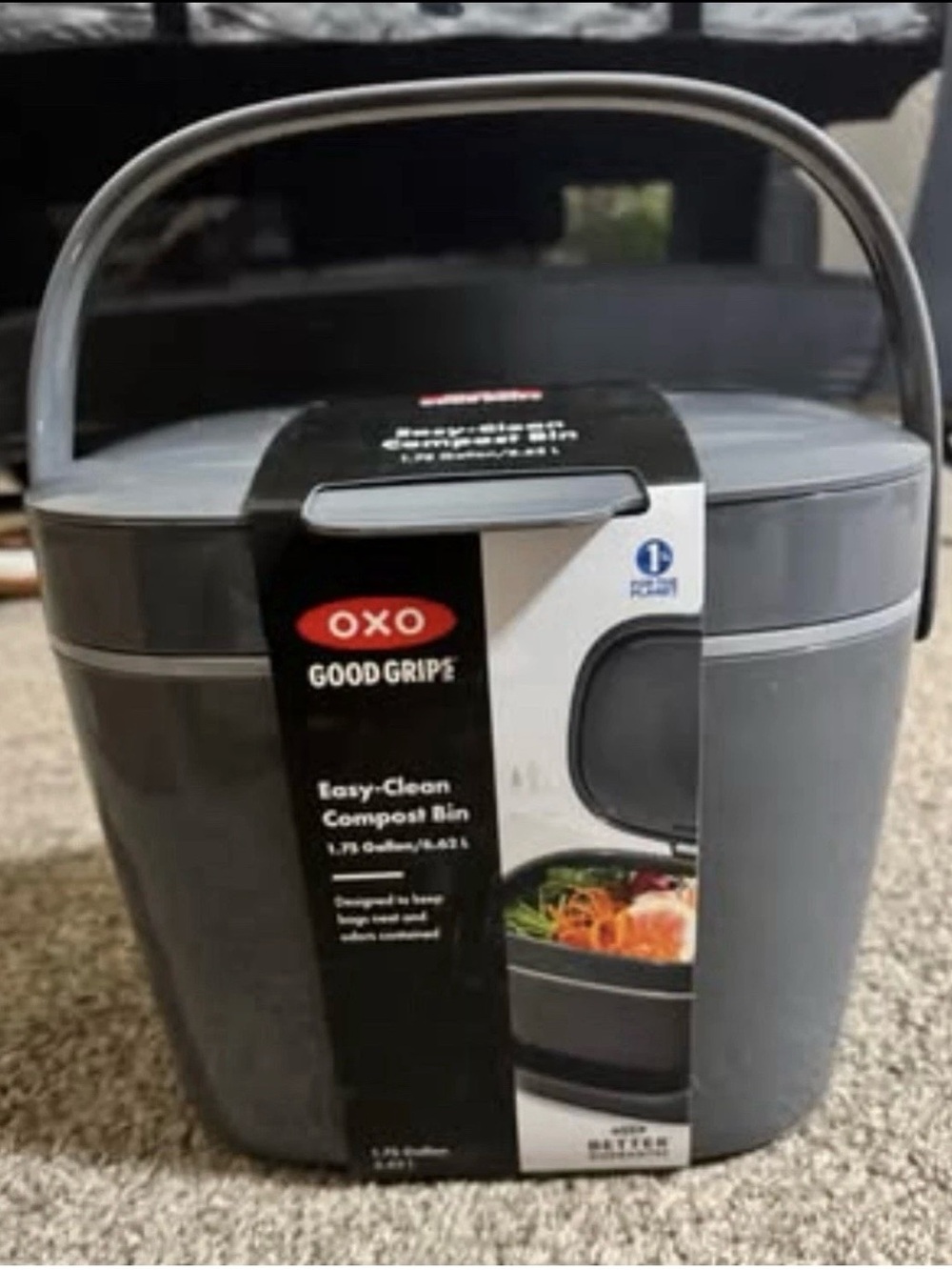 OXO Good Grips Gray Compost Catcher Bin with Handle